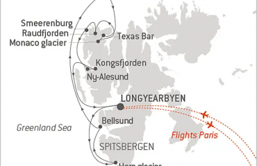 Fjords and Glaciers map