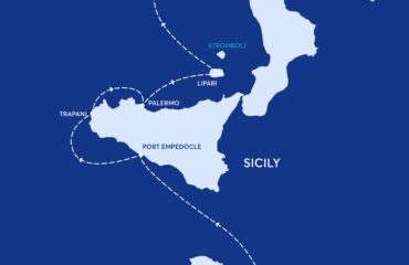 Malta to Naples Map