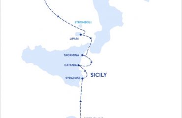 NAPLES TO MALTA MAP