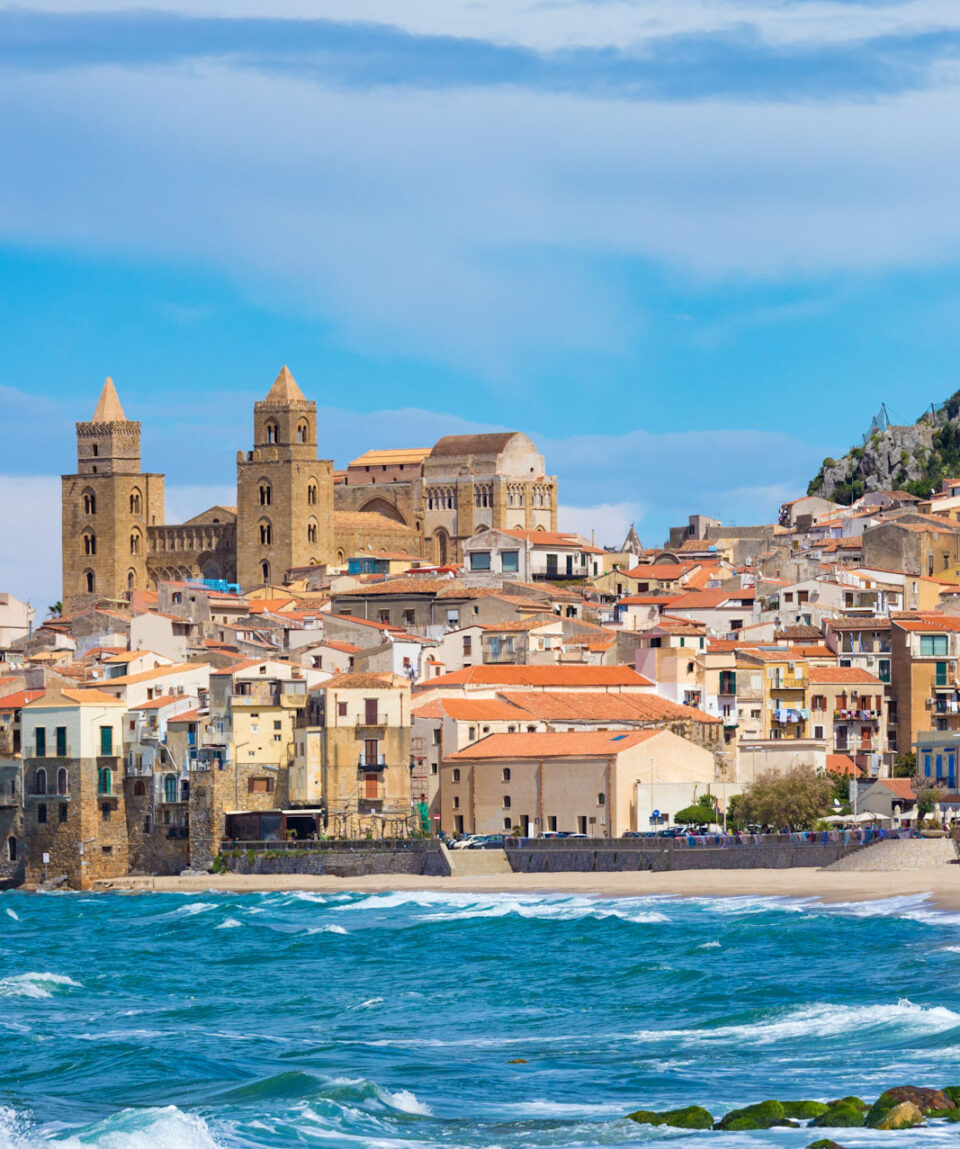 Cefalu is city in Italian Metropolitan City of Palermo located o