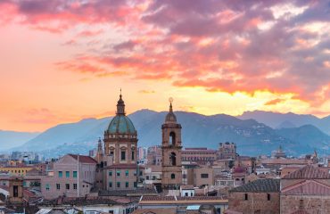 Palermo at sunset, Sicily, Italy