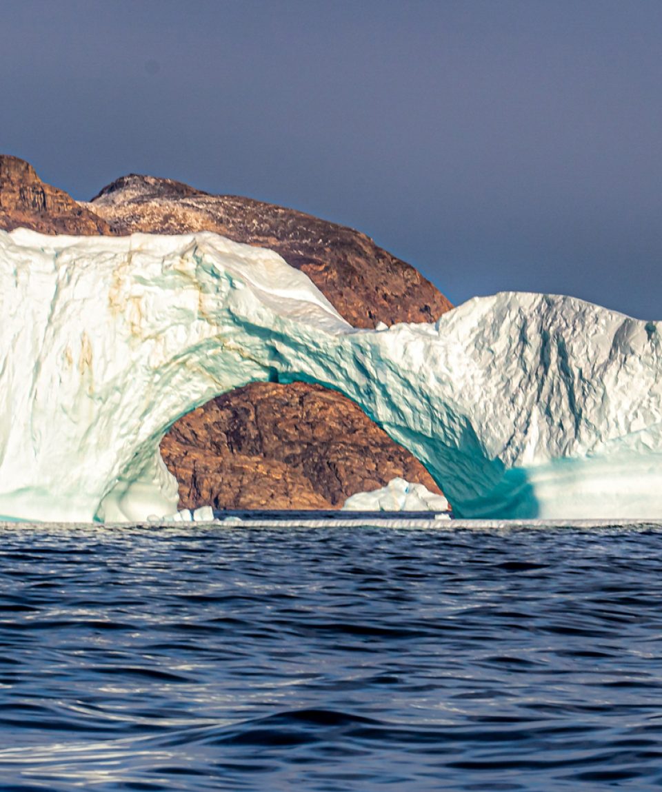 Massive iceberg with very unique cutout structure in Bear Island