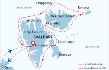 Svalbard Circumnavigation and Kvitøya Map