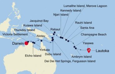 Darwin to Lautoka Map