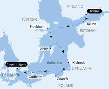 Prince William Sound Cruise Map