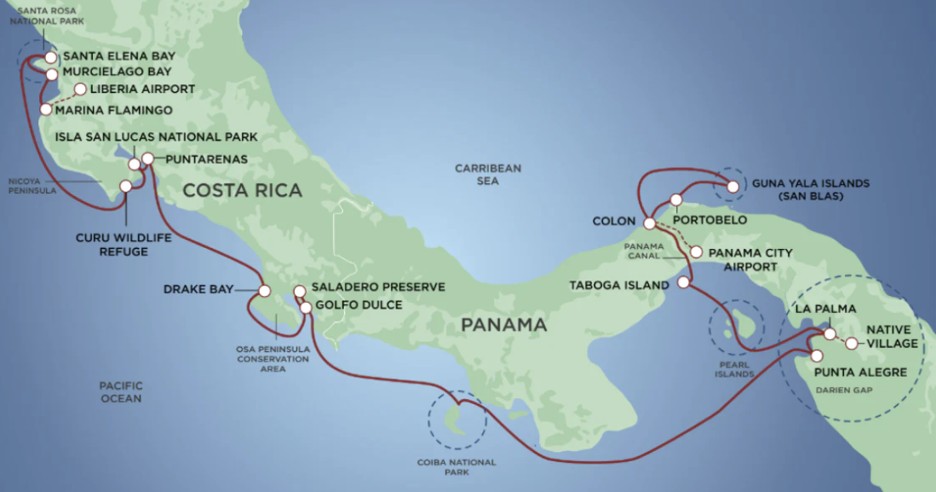 Prince William Sound Cruise Map